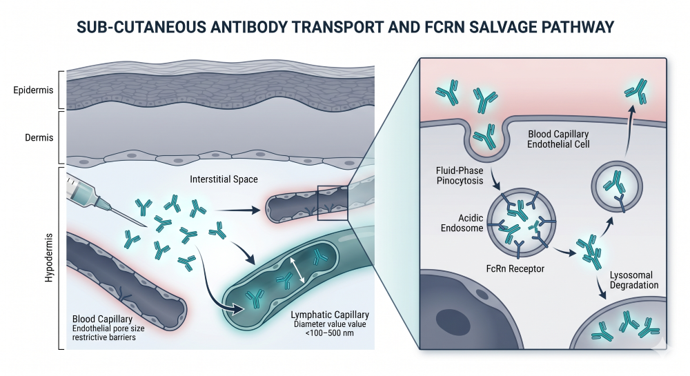 Subcutaneous Absorption and Lymphatic Convection Architecture